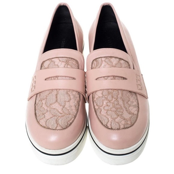 STELLA McCARTNEY Binx Pink Platform Loafers - Picture 1 of 9